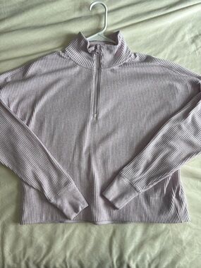 DSG Ribbed Half-Zip Pullover Sweater - Light Lavender